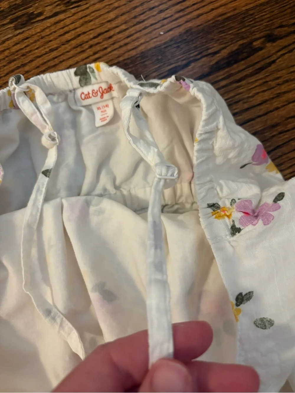 Cat & Jack White Sundress with Pink and Yellow Floral Print XL 14 Plus